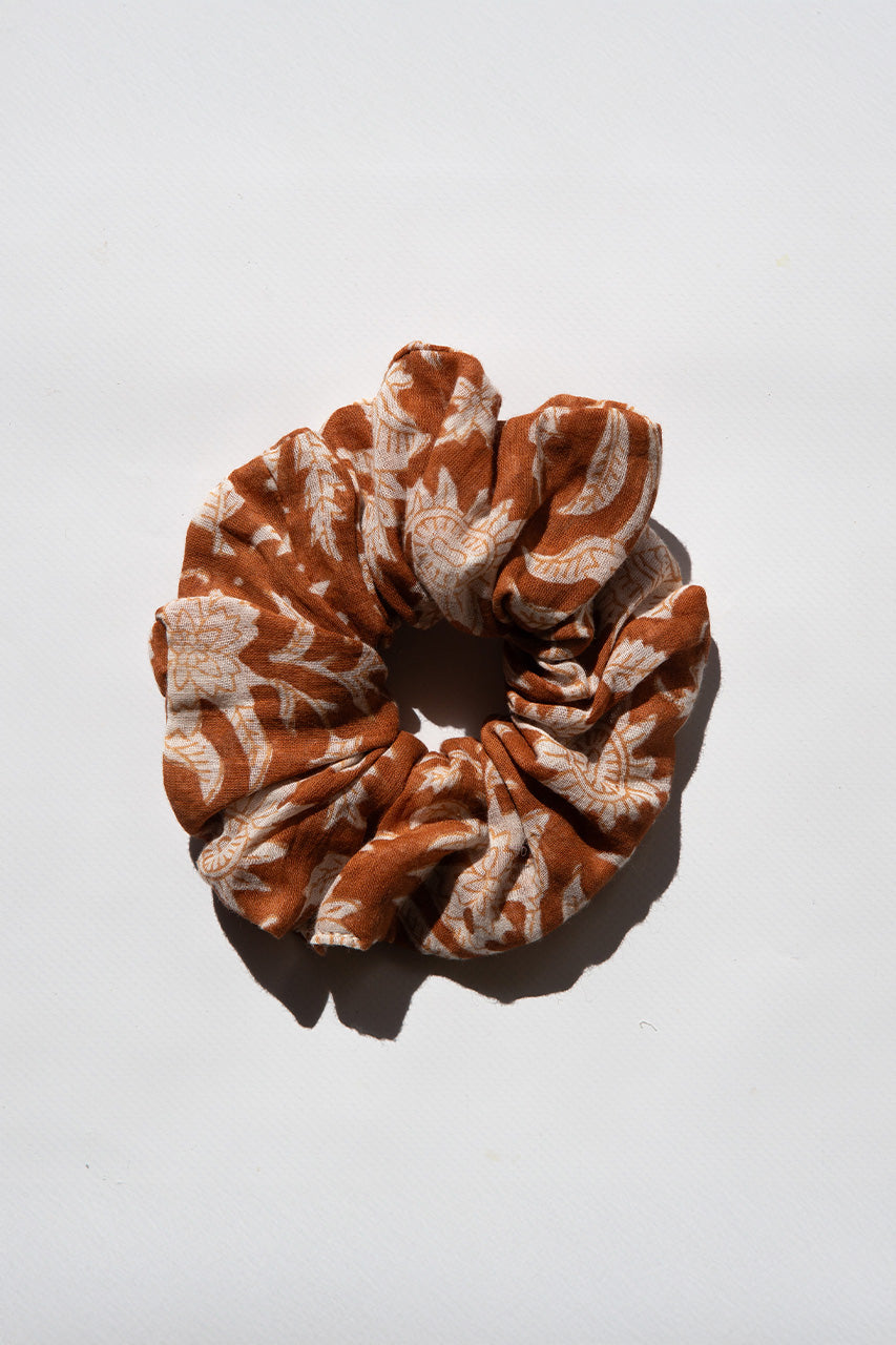 Upcycled Scrunchie ~ Caramel
