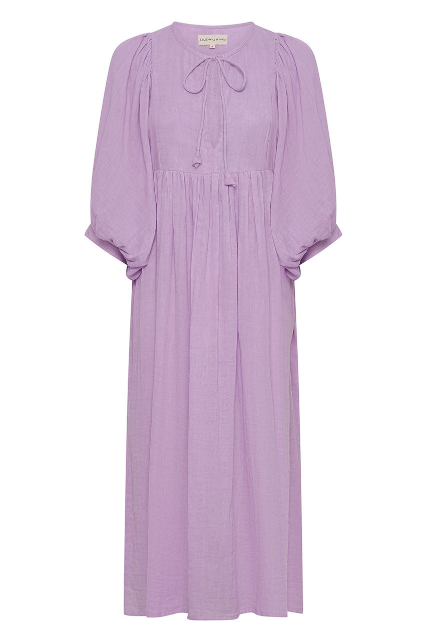 Kyra Midi Dress ~ Lilac Gauze
