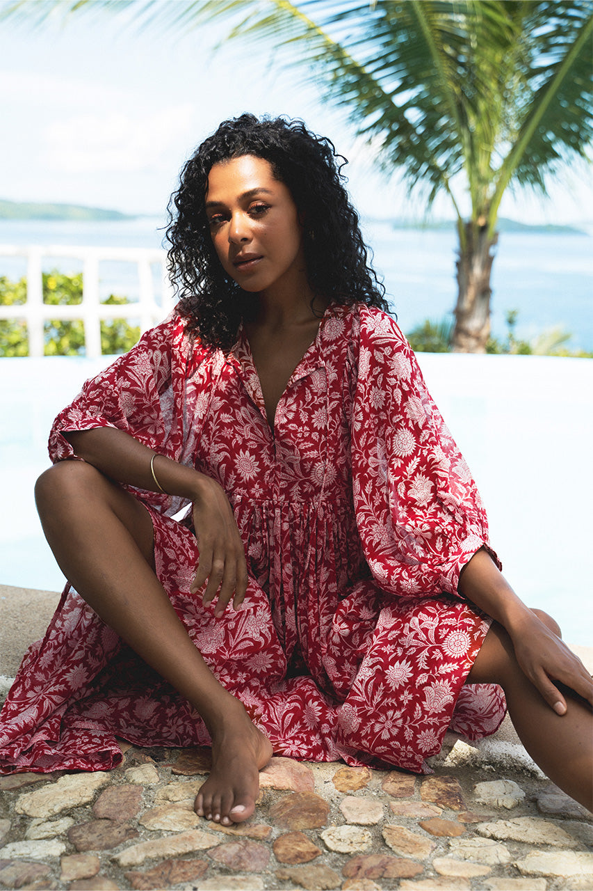 Kyra Midi Dress ~ Saffron