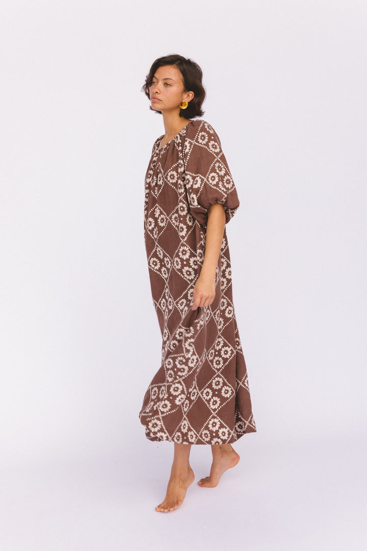 Dahlia Midi Dress ~ Maple