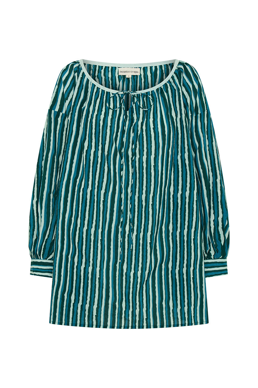 Ria Mini Dress ~ Cyan Candy