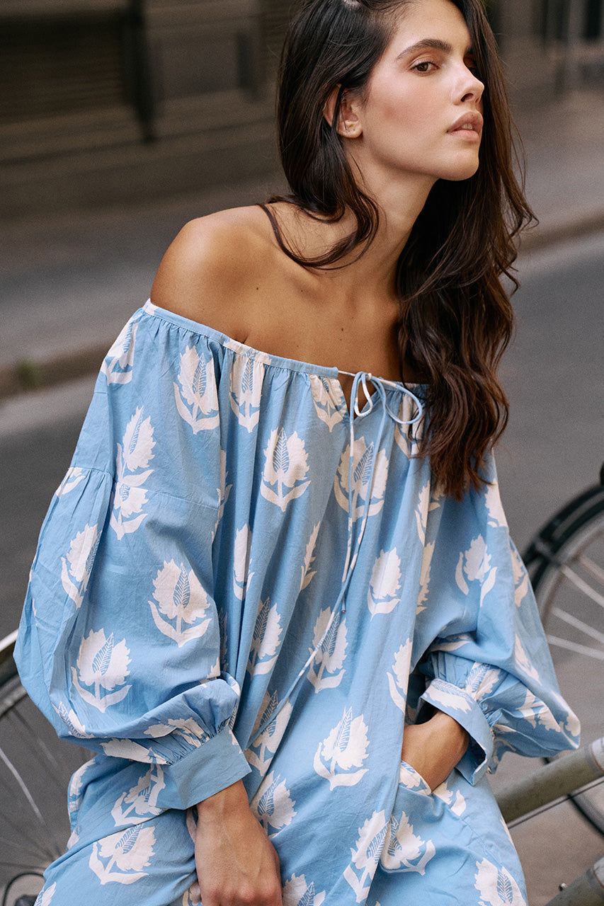 Ria Mini Dress ~ Sky