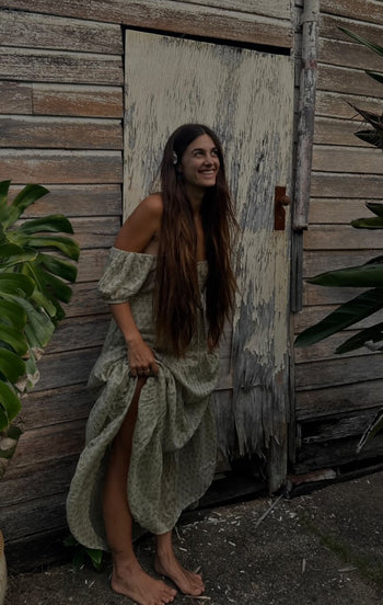 Sita Maxi Dress ~ Green Lily