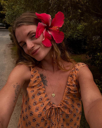 Sundress Midi Peach worn by @loverubyy