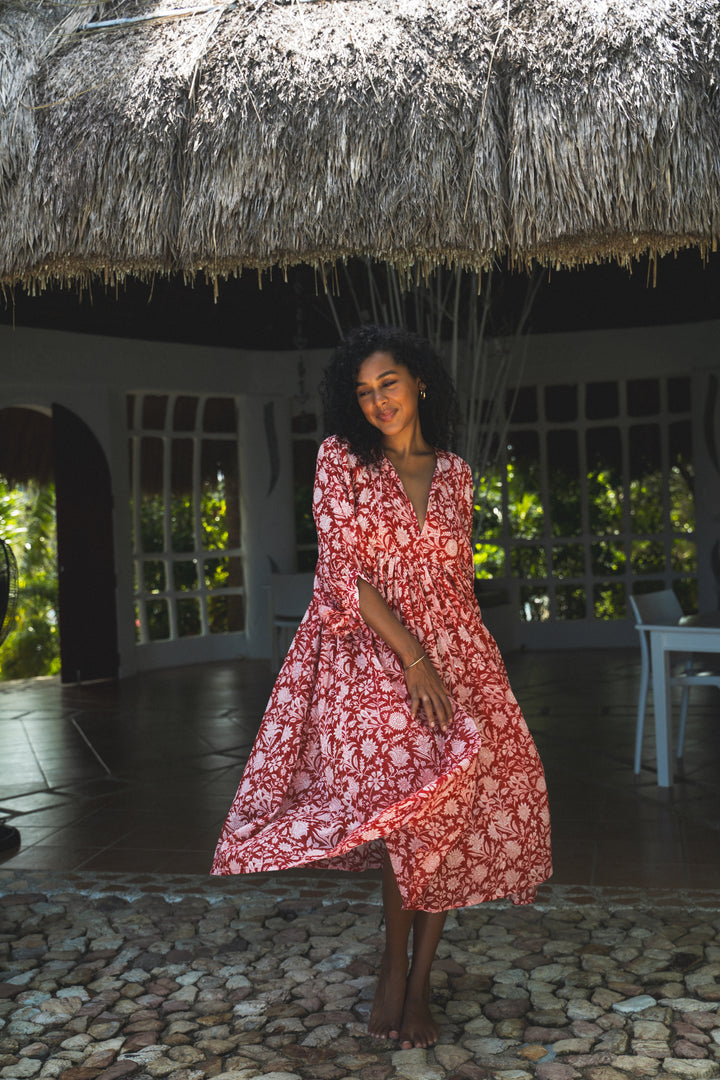 Kyra Midi Dress ~ Saffron