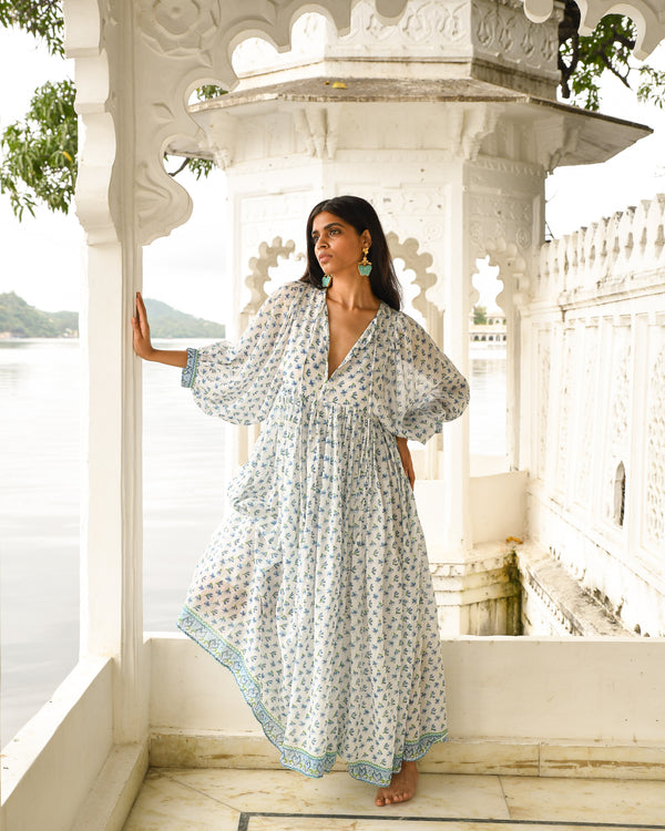 Kyra Maxi Dress ~  Azure