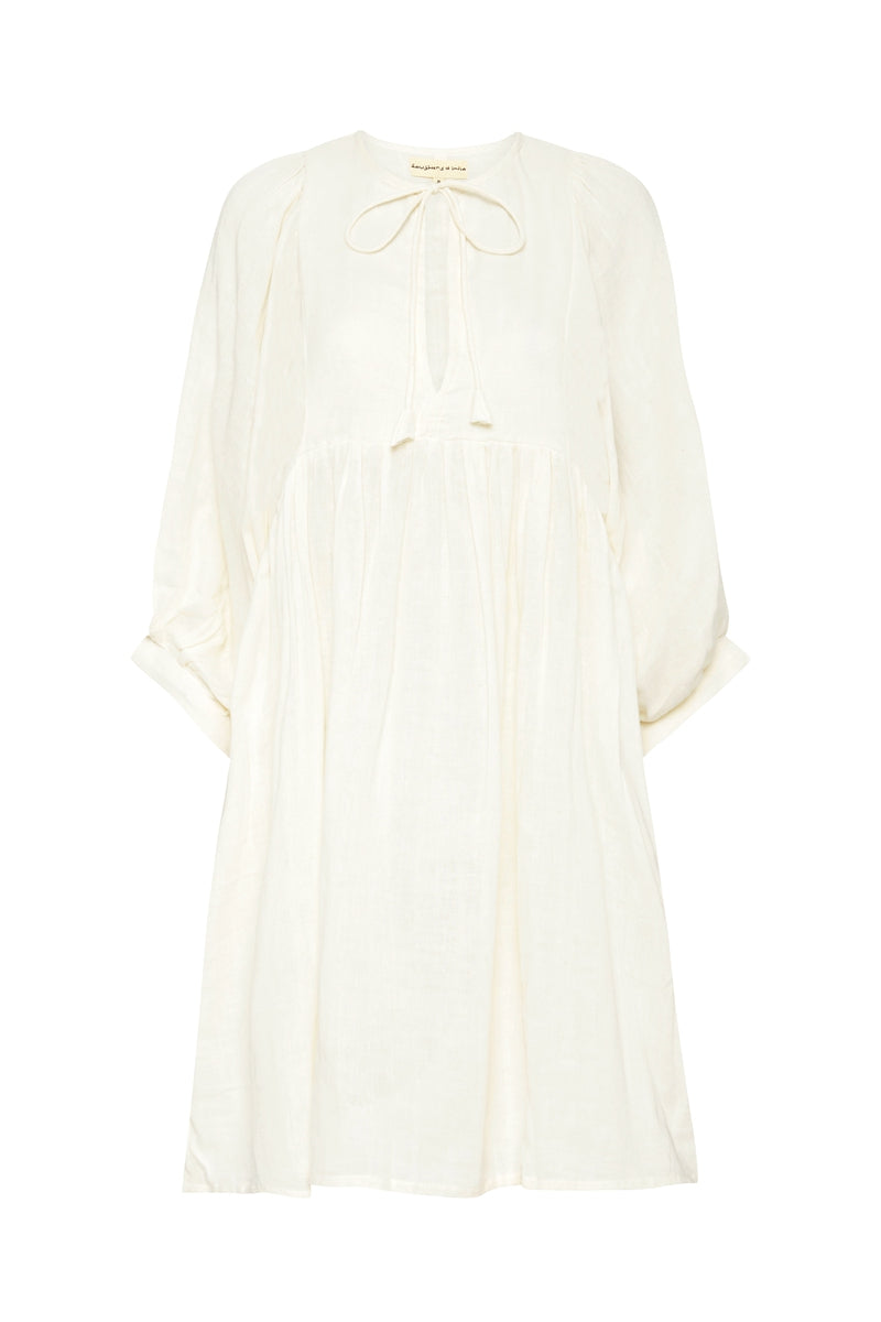 Kyra Mini Dress ~ White Gauze