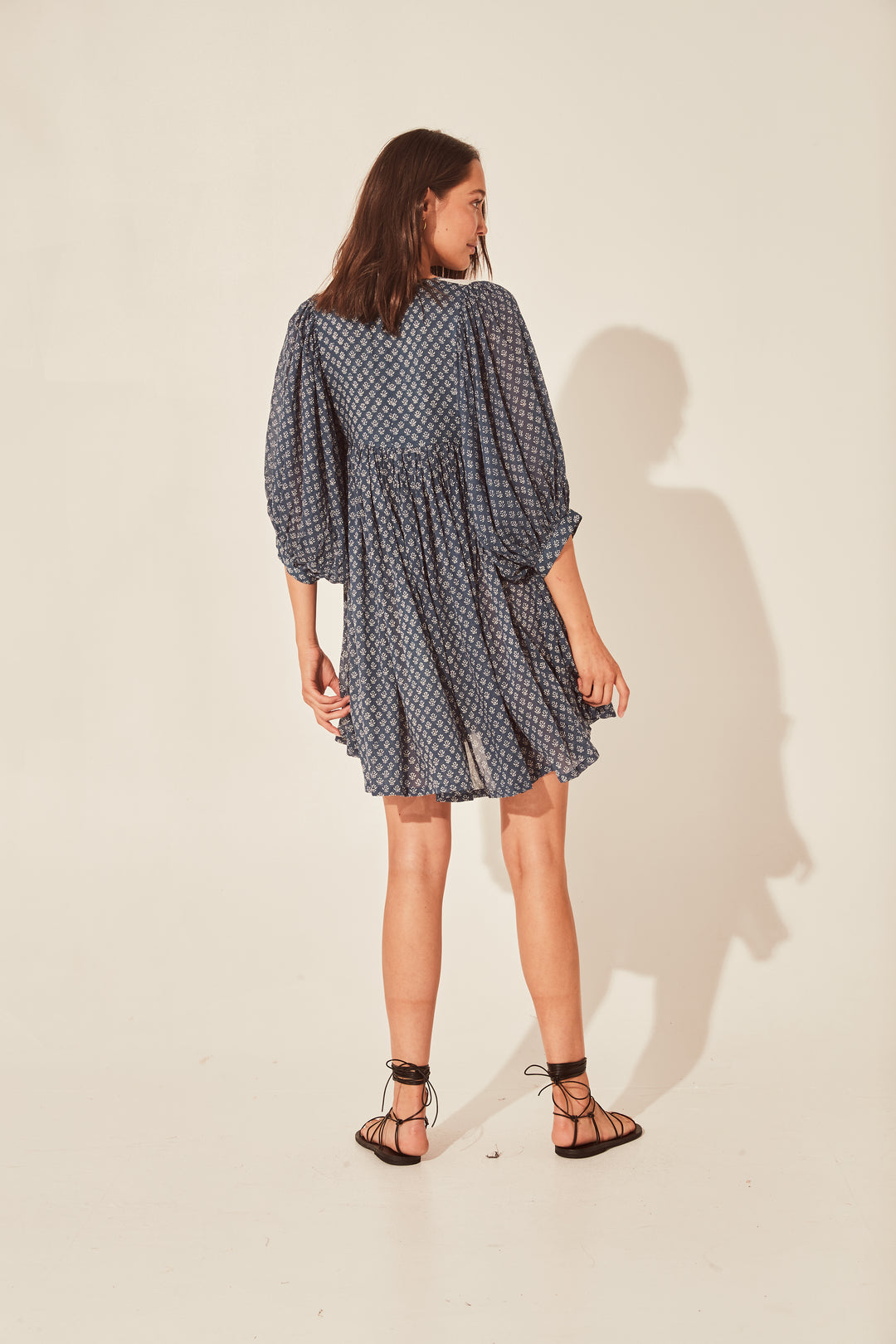 Kyra Mini Dress ~ Blue Carnation